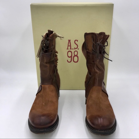 SOLD!! AS98 | CHET LEATHER CASTAGNA ANKLE BOOTS - Picture 4 of 5